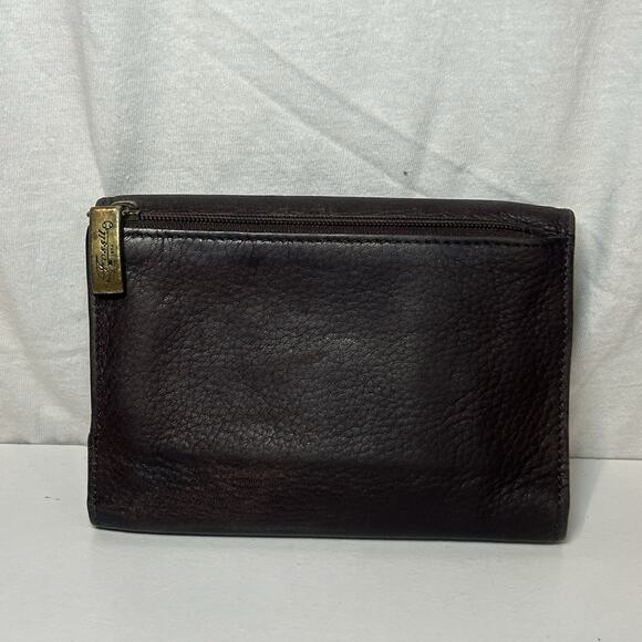FOSSIL WOMENS Brown Soft LEATHER WALLET SNAP CLOSE ZIPPER POCKET - Picture 2 of 9